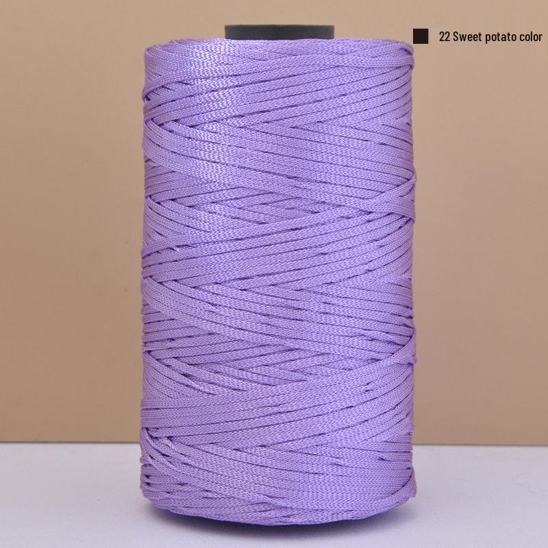 Hand-Woven Mercerized Cotton & Linen Ice Silk Yarn for DIY Crochet Bags, Hats, and Cushions