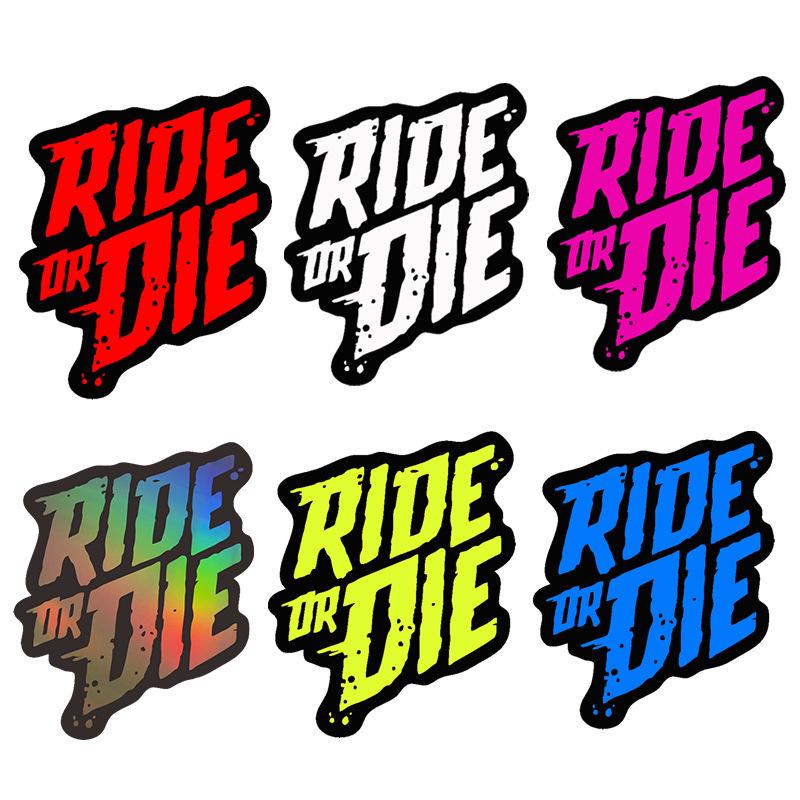 Ride or Die Wasserdichte Fahrradrahmen- & Motorrad-Aufkleber