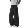 American retro men's and women's overalls loose big pocket drawstring straight pants washed tide brand wide-leg pants casual trousers