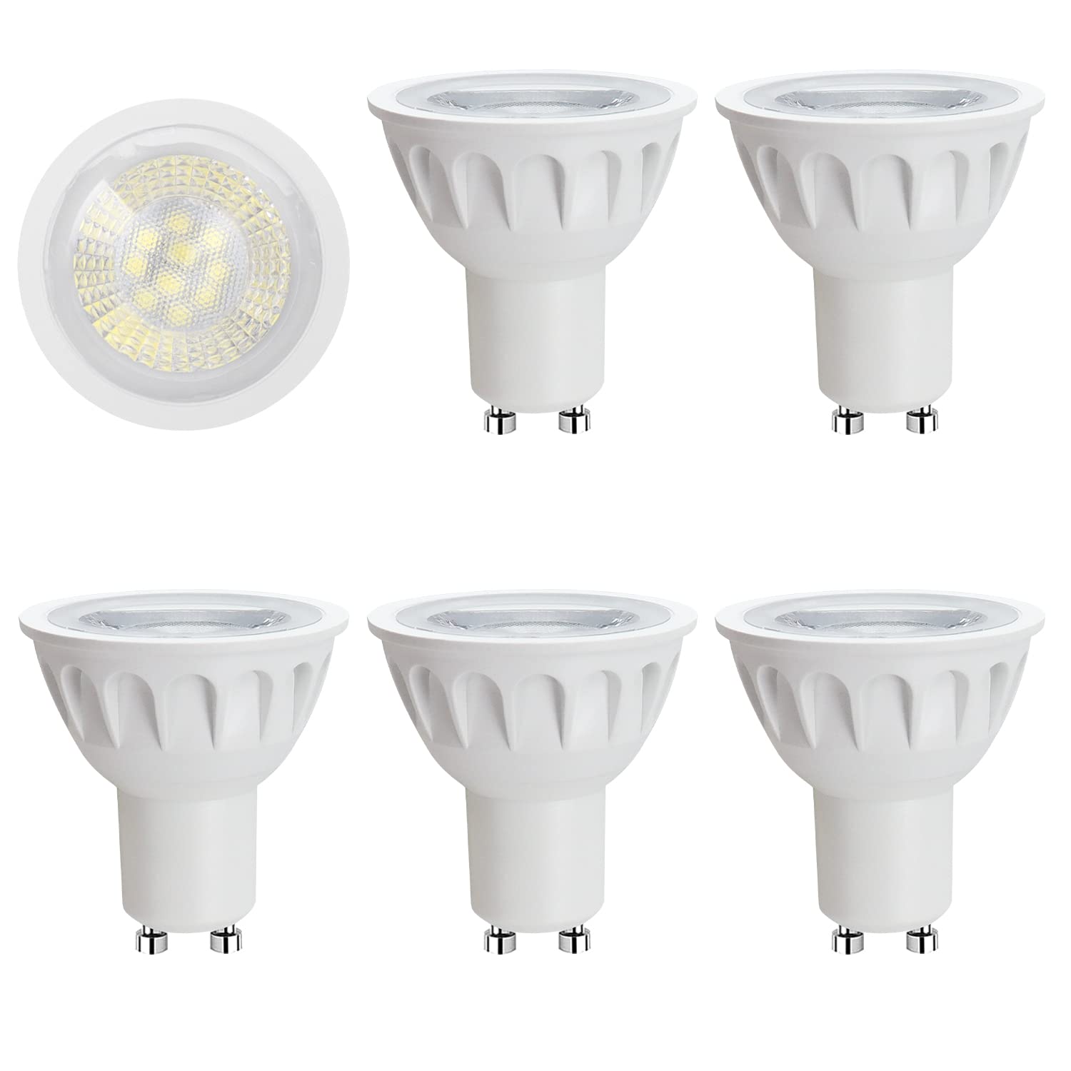 

Uniglory GU10 Base LED Spotlight Bulbs, Daylight White, 5W (50W Equivalent), 500lm, Beam Bulb, Halogen Bulb Type, Compatible with Sealed Fixtures,