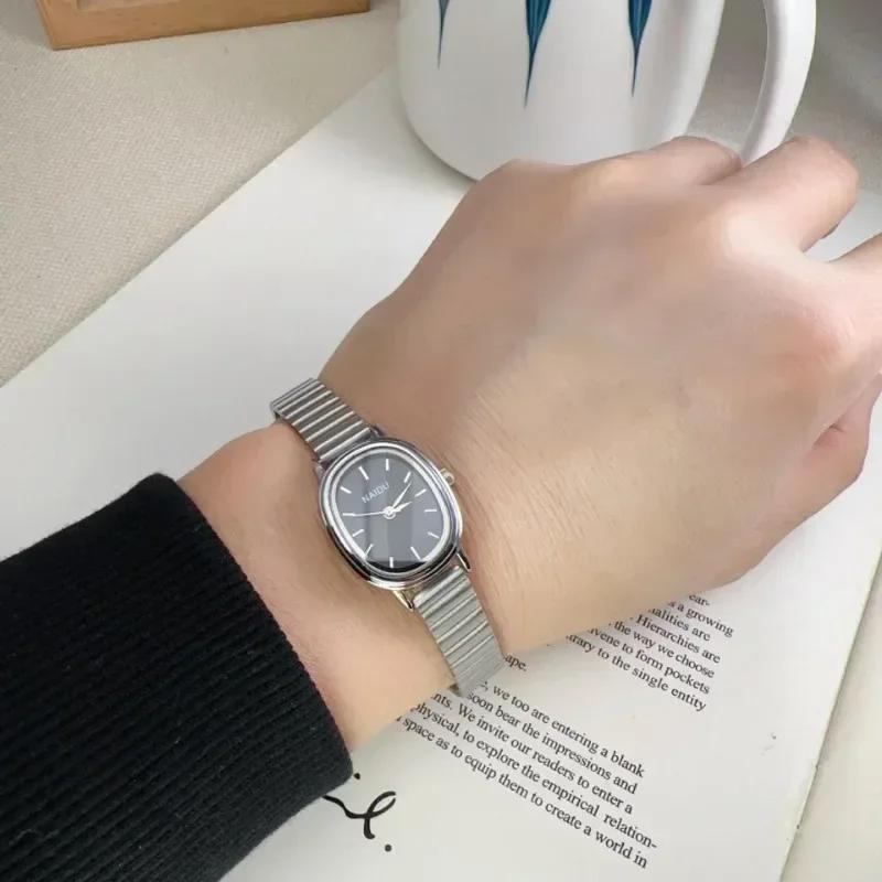 Luxury Ladies Brand Oval Dial Quartz Watch Women Stainless Steel Strap Wristwatches Dropshipping Relojes Para Mujer