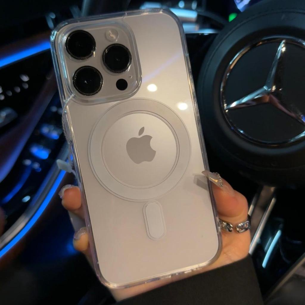 Transparent Magnetic Case for iPhone 11/13/14 Pro Max, 15 Pro, and 16