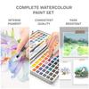 Aquarelle Peintures à l'aquarelle Ensemble de 128 couleurs Peintures en cubes