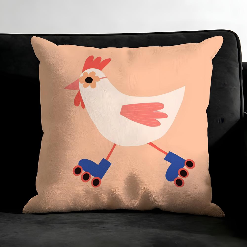 Abstract Animals Funny Cushion Cover Pillowcase Ultra Soft Skin Friendly Fabric Cloud Like Comfort & Concealed Zipper
