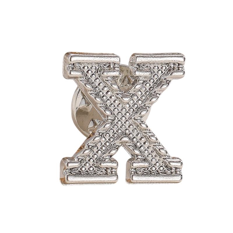 A-Z Letter Initial Lapel Pin Brooches Vintage Coat Suit Shirt Badge Party Office Brooch Pins Gifts For Men And Women Accessories