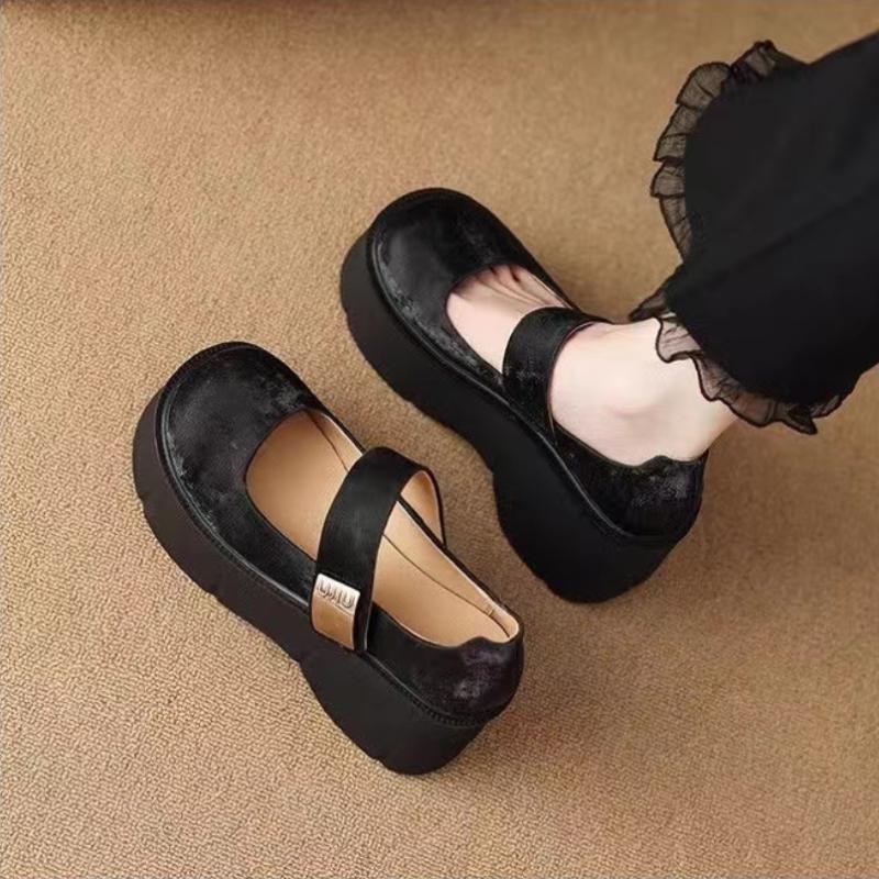 Dámské boty 2024 Horký výprodej Lodičky Mary Jane Dámské vysoké podpatky Módní Mělký výkroj Nová Kulatá špička Ležérní Platformové podpatky