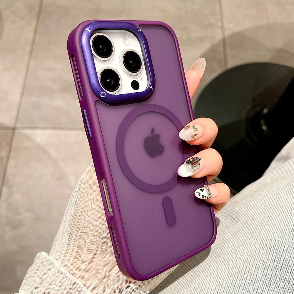 

Чехол Desert Gold с функцией отвода тепла MagSafe для зарядки iPhone 16 15 14 13 12 11 Pro Max с металлическим каркасом и магнитным жестким чехлом For iPhone 16 Plus