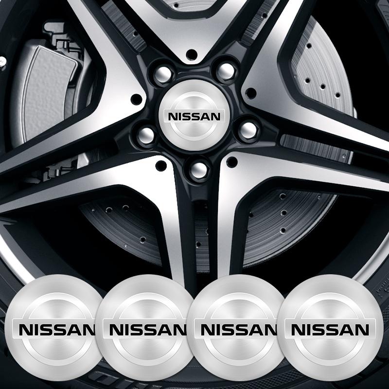 ABP3 56mm Aluminum Alloy Car Wheel Center Decal Hub Sticker For Nissan X-trail Qashqai Note Juke leaf Sentra Patrol Car Styling