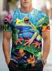 Harajuku Style Frog Pattern 3D Printed Men's T-shirt Summer Casual Short Sleeve T-shirt Kids Daily Streetwear Men's Y2k Clothes