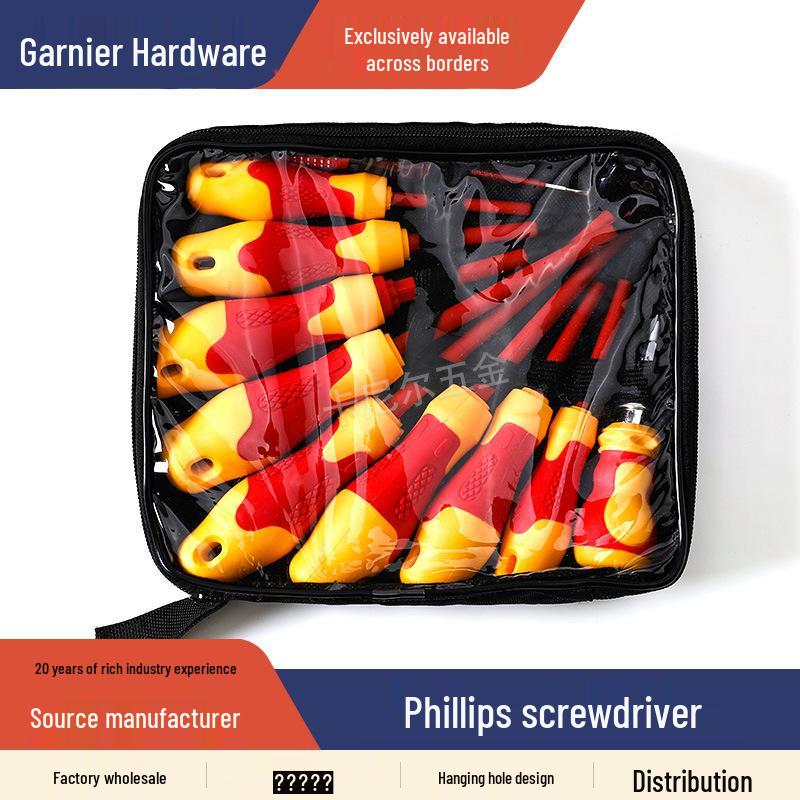 Набор изолированных отверток электрика Phillips и шлицевых - Многофункциональный бытовой инструмент