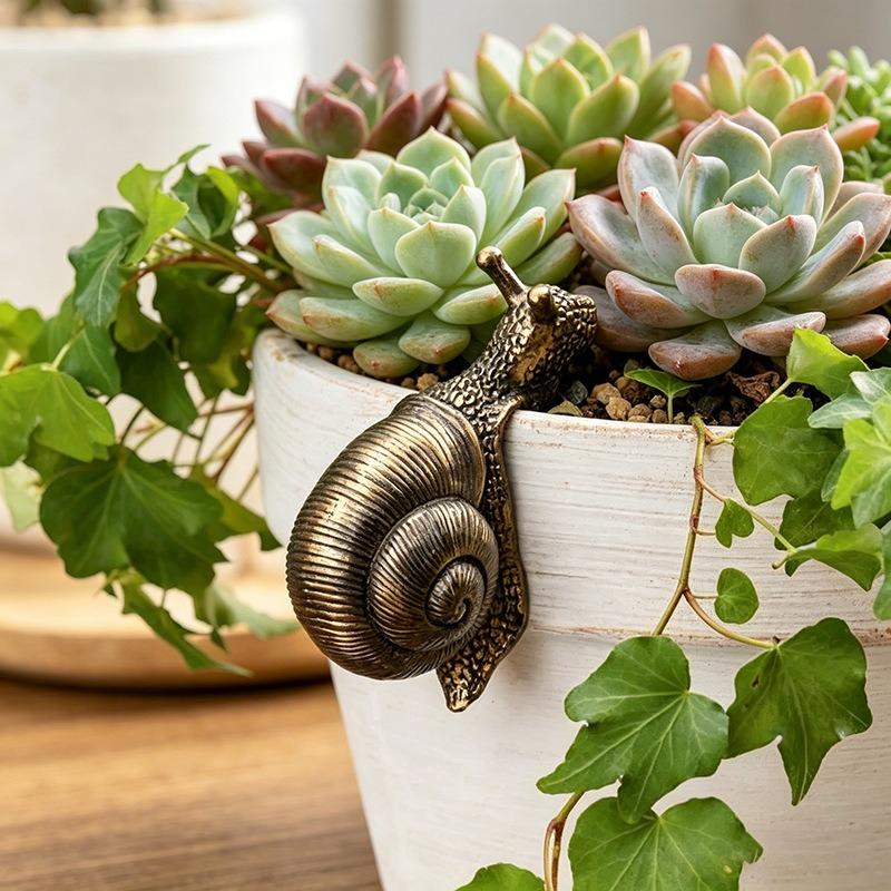 Simulated Snail Decorative Garden Gardening Figurine Flowerpot Decoration Cup Hanging Ornament Resin Handicraft Home Decoration