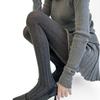 Women's High Waist Thermal Winter Fall Opaque Tights Dots Pattern Elastic Waistband Soft Cotton Ribbed Fabric Pantyhose