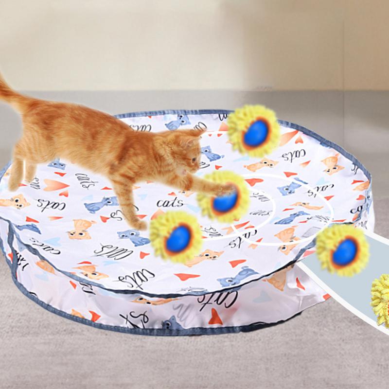 Interactive Cat Toys Interactive Kitten Hunting Hide And Seek Toy Rolling Ball Simulated Interactive Hunting Cat Toy for Cats