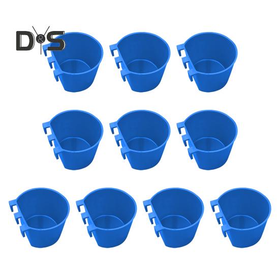 10 Stück Hühnerkäfig-Näpfe zum Aufhängen, Futternäpfe für Vögel, Futternäpfe für Hasenkäfige, Futternapf für Haustiere, Papageien, Geflügel, Tauben, Drahtkäfig