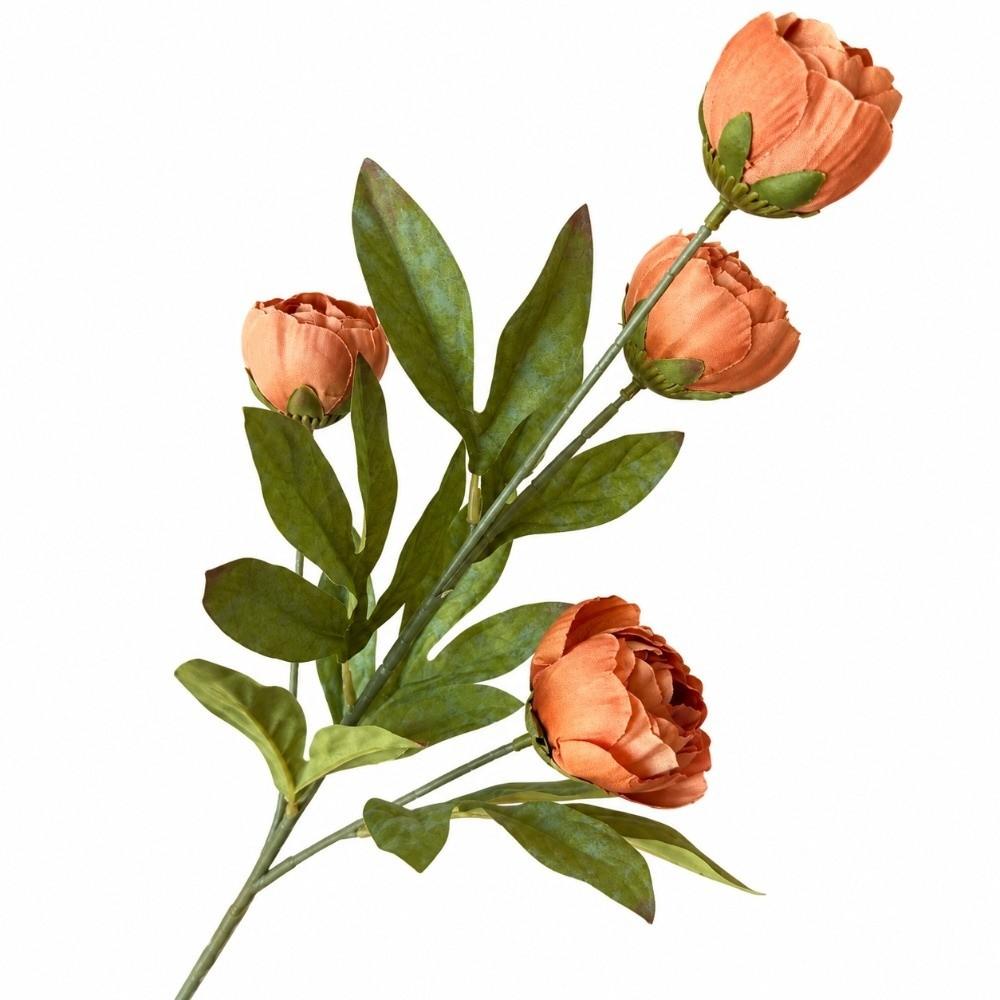 1Pc Long Stem Artificial Peony Bouquet 4 Heads Faux Peony Branch Party Wedding Bride Decoration