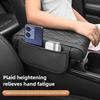 Universal Car Armrest Box Pad Leather Elastic Sponge Height Pad with Side Storage Bag Center Armrest Protective Cushion Support
