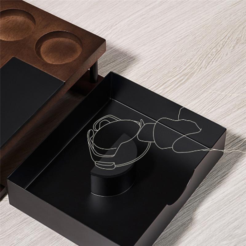 Good-Espresso Tamping Station Multifunctional Solid Wood Powder Pressing Stand Wooden Espresso Machine Accessories A