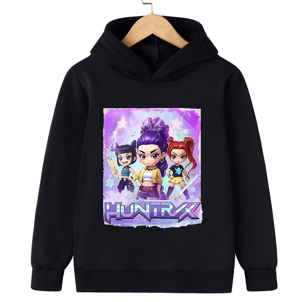 Sudadera con capucha infantil de otoño/invierno con estampado de grupo femenino de K-Pop, sudadera deportiva de corte holgado.