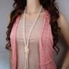 Multi-Layered Pearl Necklace Vintage Banquet Sweater Chain Pendant Accessories
