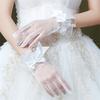 Women's Vintage Lace Bow Gloves for Evening Party Prom