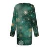 Women's Fashionable Casual Long Sleeved Plus Size  Print Top Plus Size Floral Print Top
