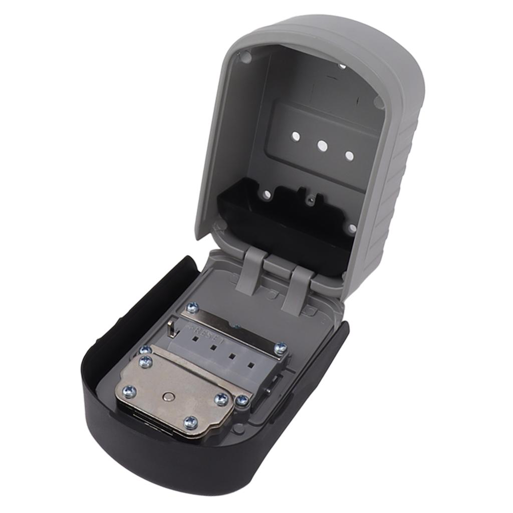 Security Case Lock Box Wall Mounted Waterproof Lockbox Aluminum Alloy Key Organizer for Home Hotel Office Silver