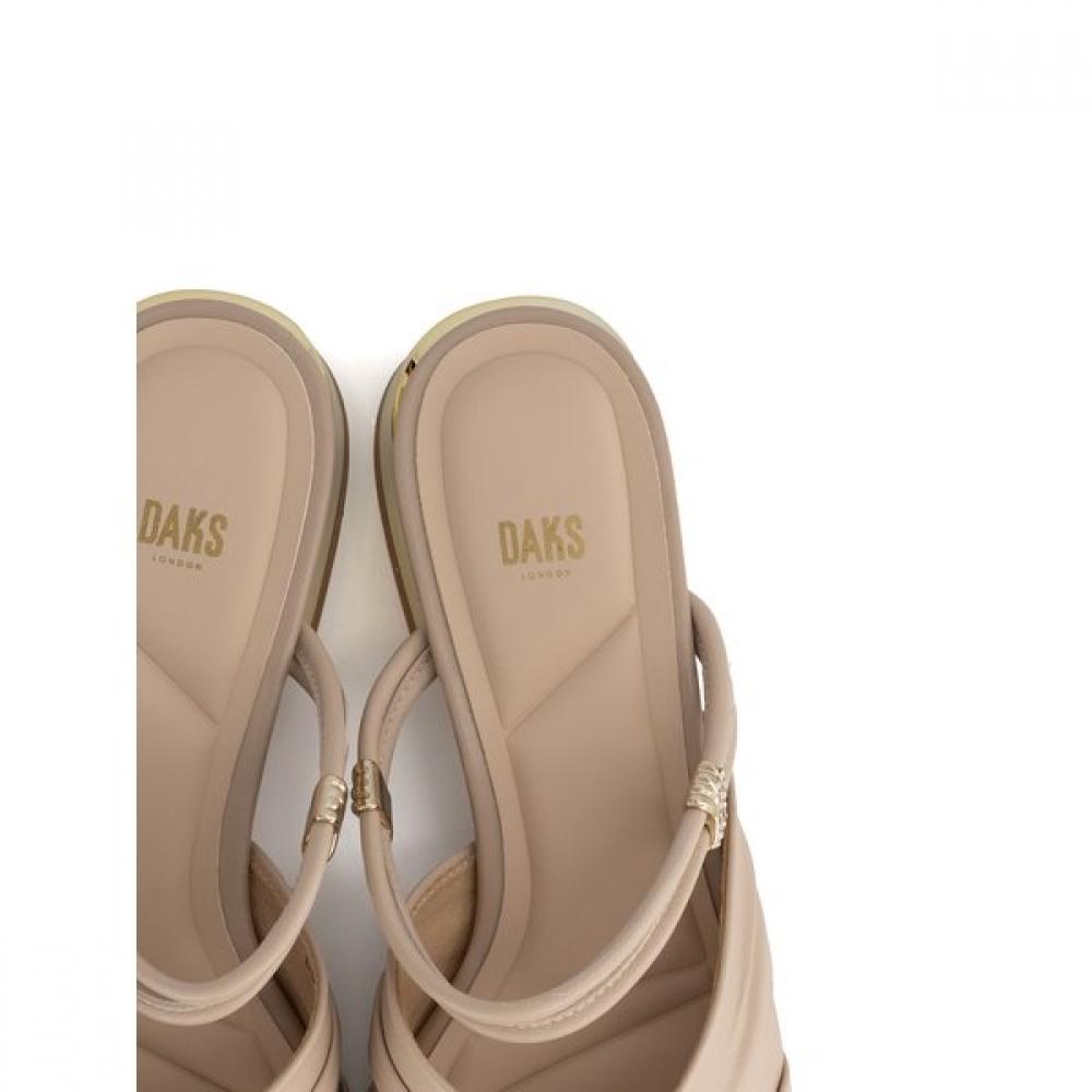 DakS Women S 3cm Heel Semi caSual Two Way Sandal dld502lS58  Pink 