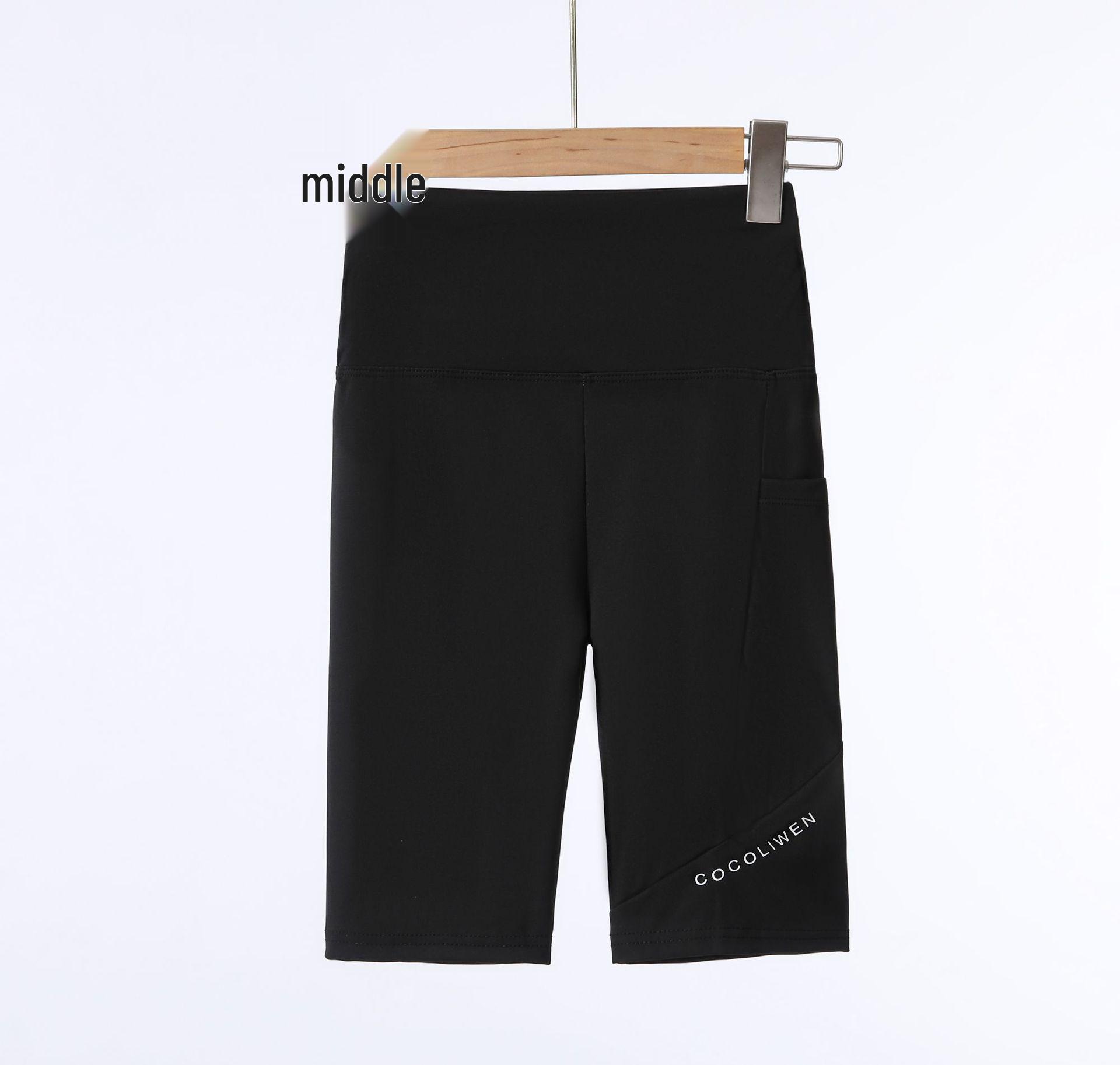 

High-Waisted Women s Leggings: Outerwear for Autumn/Spring, Hip-Lifting, Tight Fit, Yoga, Sports, Fitness, with Pockets. S