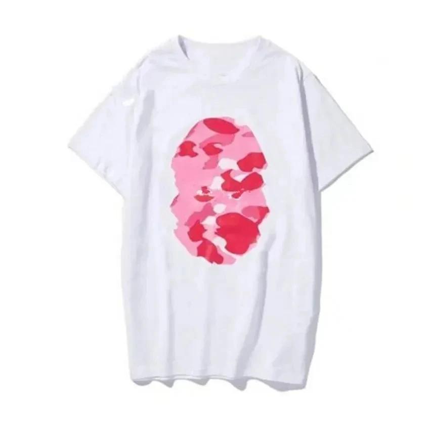 2025 Neues Lässiges Kurzarm-T-Shirt Print Baumwolle Normale Passform Rundhalsausschnitt Atmungsaktiv Locker Unisex Tee Männer Frauen Kleidung Anime