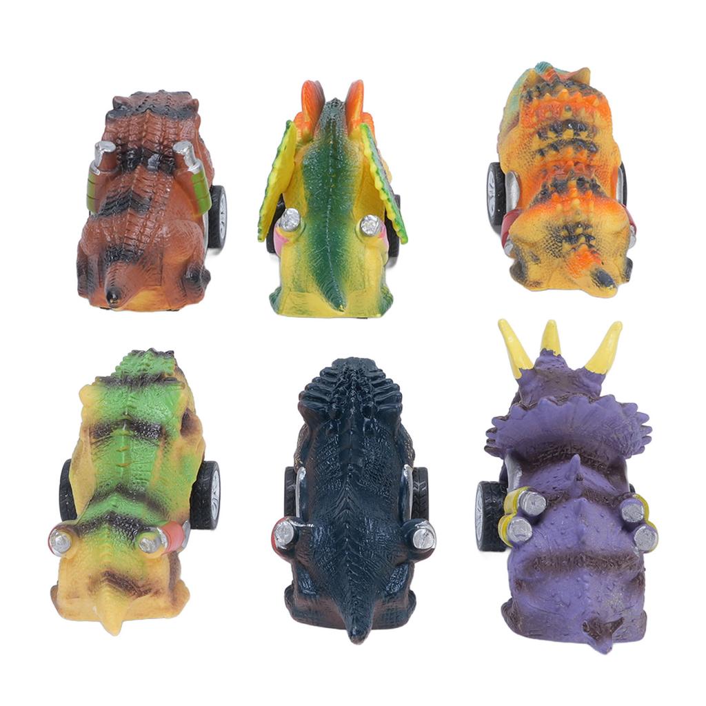 6PCS Dinosaur Toys Pull Back Cars Educational Interactive Artfully Crafted Dinosaur Car Toy Set for 