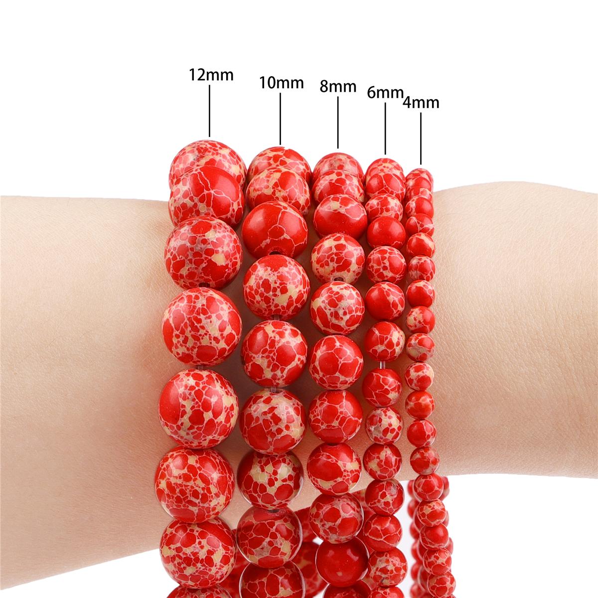 

6/8/10/12 мм натуральный камень нефрит яшма бусины свободные круглые бусины для изготовления ювелирных изделий DIY браслет ожерелье серьги аксессуары около 15 дюймов/нитка 6mm 65pcs оранжево-красный
