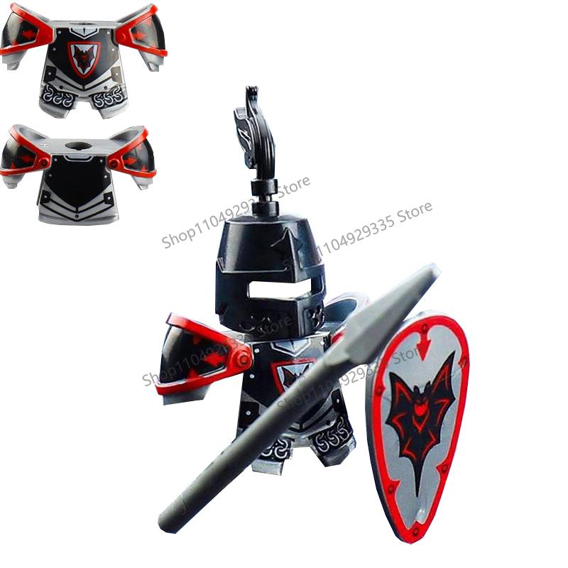 Medieval Military Soldiers Figures MOC Building Blocks Castle Black Eagle Wolf Octopus Griffin Ancient Knight Waffen Bricks Toys