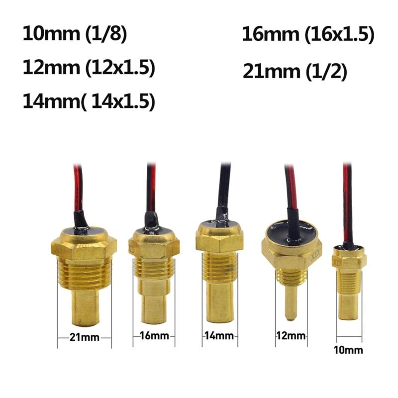 Universal Motorcycle Digital Thermometer Instrument Water Temp Meter Gauge Sensor for Head Plug 8mm 10mm 12mm 14mm 16mm