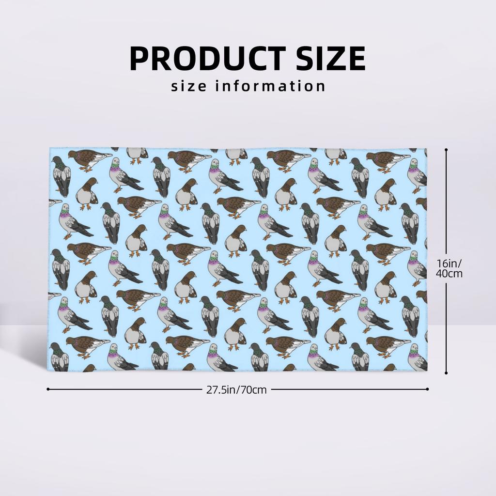City Pigeons Soft Face Towel Quick Dry Pool Bath Cotton Towels Breathable