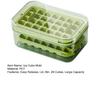 Large Ice Cube Tray with Lid And Bin Easy-Release Stackable Ice Cube