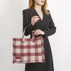 Houndstooth Large Capacity Tote Bag 2024 Trendy High-End Red Bag Wedding Bag Bride Bag Women's Daily Use