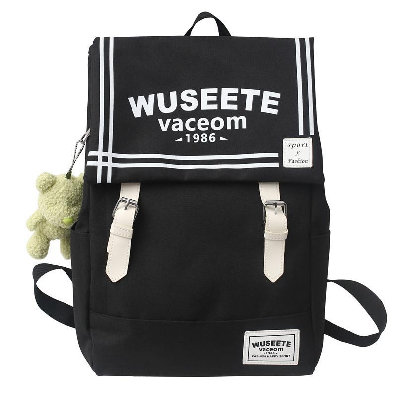 Kids Book Bag For 5th-6th Grade Wear-resistant Load-reducing Cartoon Style Breathable Shoulder Straps Black