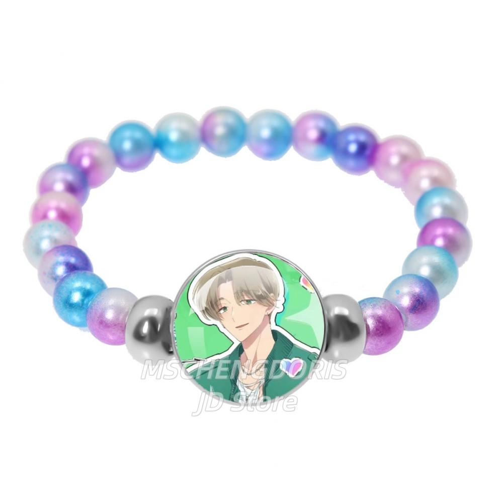 Tamon-kun Ima Docchi Anime Bracelet Fukuhara Tamon Anime Glass Cabochon Handmade Colorful Beads Bracelet Jewelry Charm Fans Gift