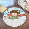The Little Prince Printed Round Rug Carpet Chair Rug Area Rug Entryway Doormats,for Office Chair Living Room Bedroom Kitchen Room.