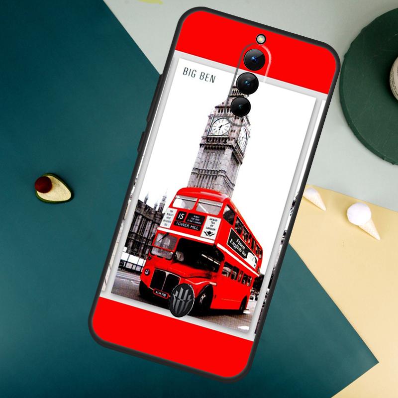London Bus England Big Ben For ZTE Nubia Red Magic 10 Air 8 9 8S 9S 10S Pro Plus 7 6S 7S Pro Red Magic 11 Pro Plus Case