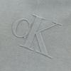 Calvin Klein Monochrome Letter Embossed Heavyweight Cotton Crew Neck Short Sleeve T-Shirt Men Tops Gray Blue J323272-PN6