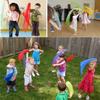 3/6Pcs Colorful Square Dance Scarves Gymnastics Music Scarves Dance Scarf For Children Movement Juggling Silk Tricks Scarves