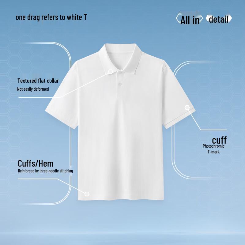 Heren Polo Shirt van Puur Katoen, Lichtgevend