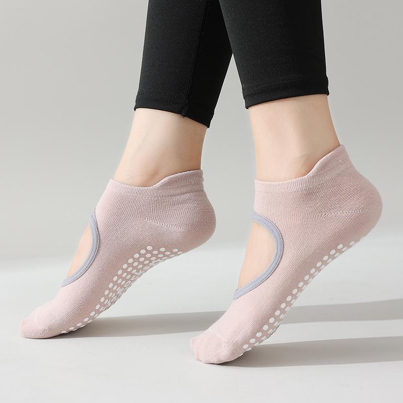 Women's Non-Slip Silicone Yoga Socks - Backless, Breathable, Fitness & Dance 