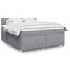 VidaXL Slat Bed Base with Mattress Light Grey 180x200cm Fabric, Bed, Platform Bed, Panel Bed, Furniture of 3285967