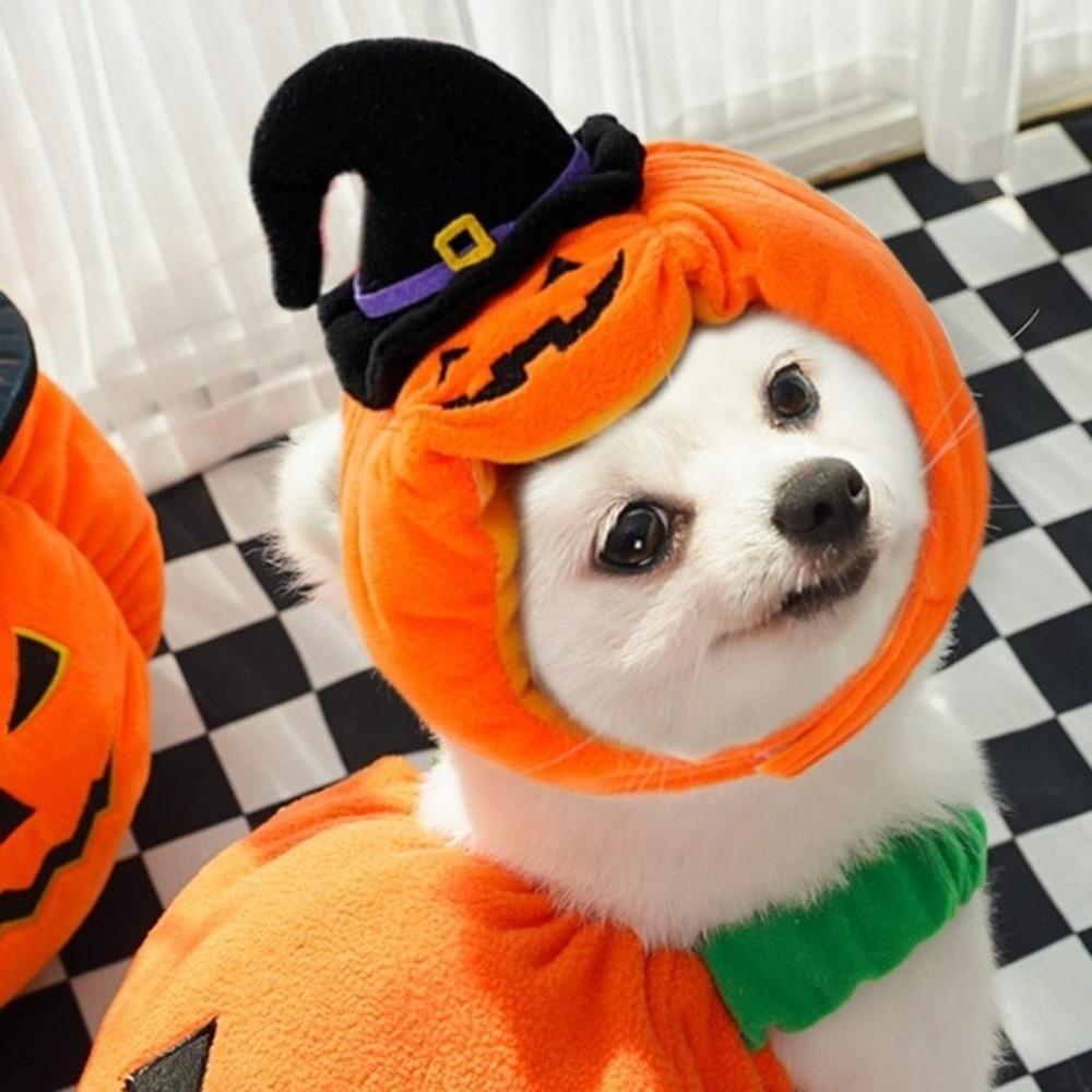 Cozy Pet Halloween Hat Pumpkin Cat Headgear Funny Dogs Hat  Photo Prop