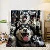 Husky Dog Print Blanket Bedroom Blanket for Livingroom Couch Lunch Break Soft Throw for Friend's Festival Gift