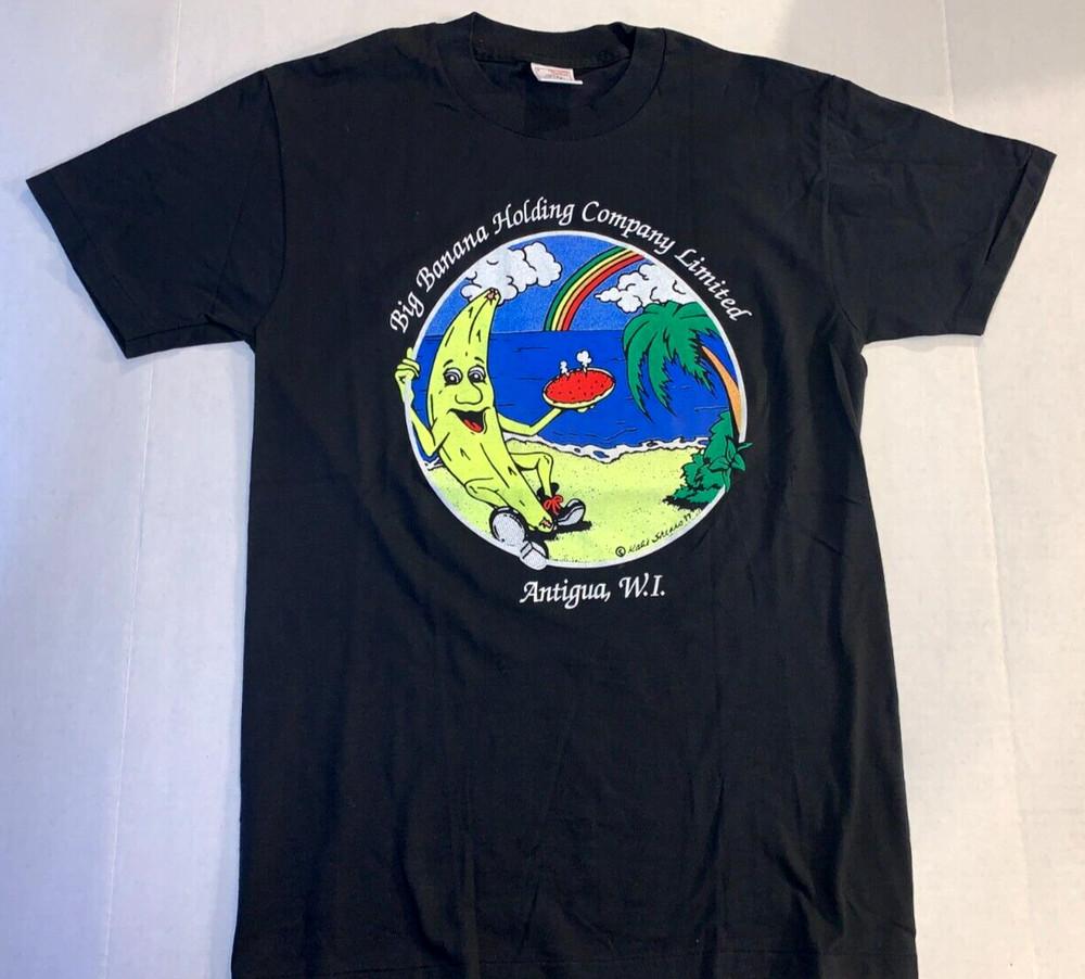 Rare 1989 Big Banana Pizza Restaurant Antigua W.I. T-Shirt New! SM Single Stitch Unisex T-Shirt XXL