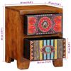 VidaXL Bedside Table 2 Pcs 35x35x45 Cm Solid Acacia Wood, Bedside Cabinet, Bed Cabinet, Side Table for 4016493