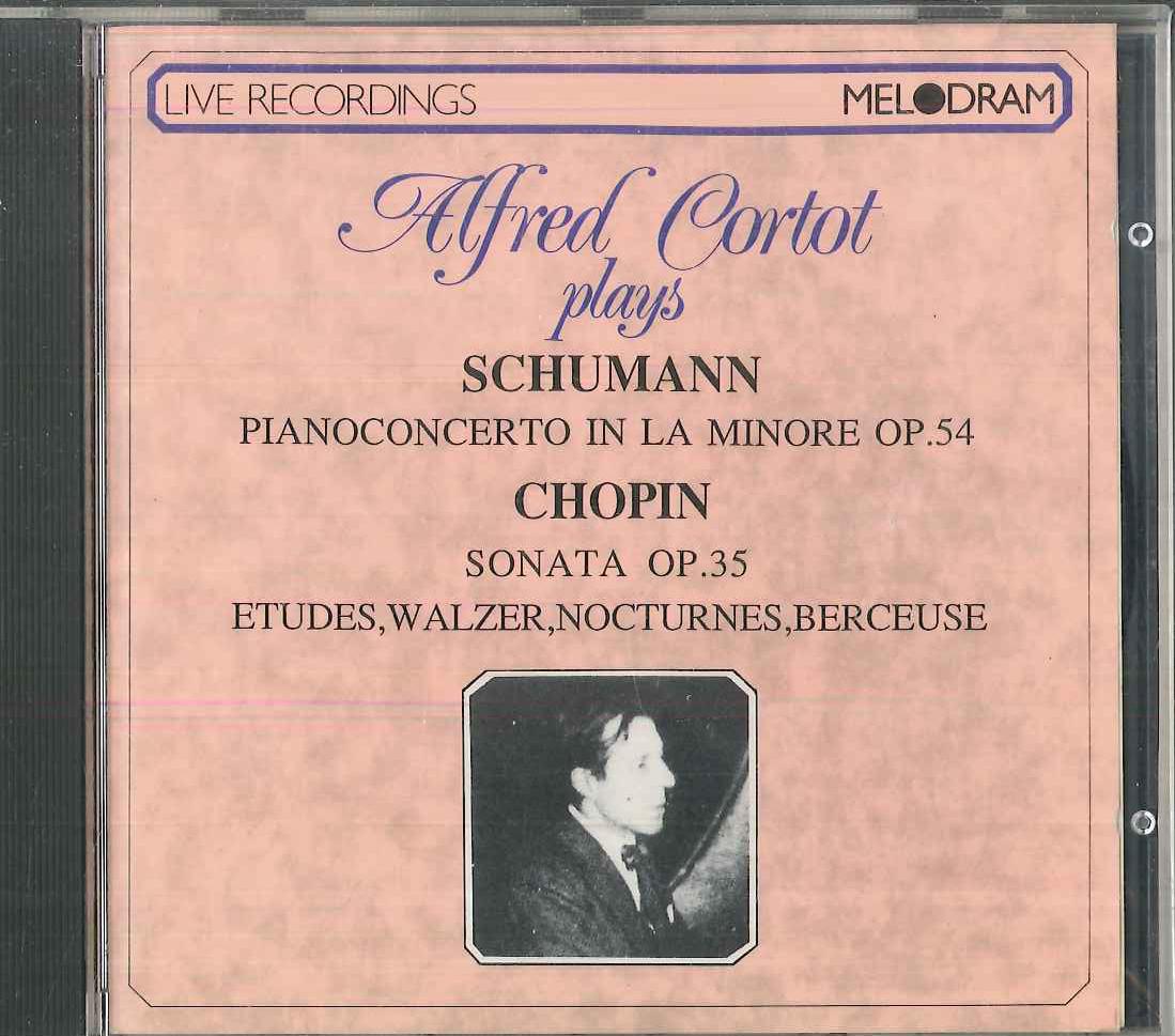 

CD ALFRED CORTOT - Alfred Cortot Plays Schumann Chopin MEL18018 MELODRAM 1988 Italy Classical Used
